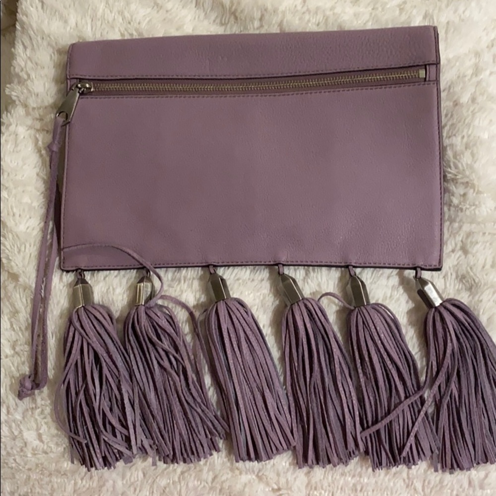 NEW Rebecca Minkoff Runway Tassel Clutch